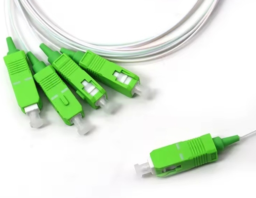 SC/APC Connector 1x4 Fiber Optic Steel Tube PLC Splitter per lunghezza d'onda 1260-1650nm