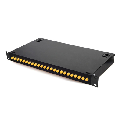 Piastra laminata a freddo 24 porte ST UPC Corning Fibra ottica ZTE FTTH Patch Panel per la rete