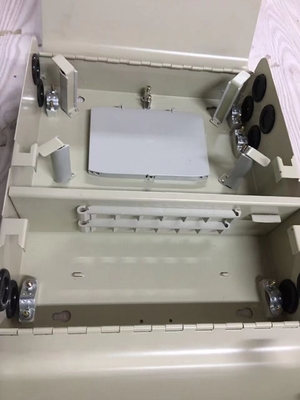 Gabinetto di telecomunicazioni esterno in ferro a due porte con splitter PLC e fibra ottica senza pigtail jumper