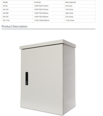 Sistema di fibra di distribuzione FTTH standard/personalizzato ODF Outdoor Optical Cabinet 144 Core