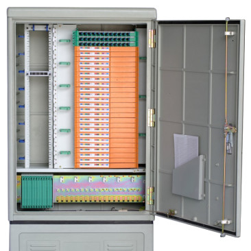SMC Material 288fo Outdoor Fiber Optical Cross Connection Cabinet Rack Mount Distribution Box con 3 tempi