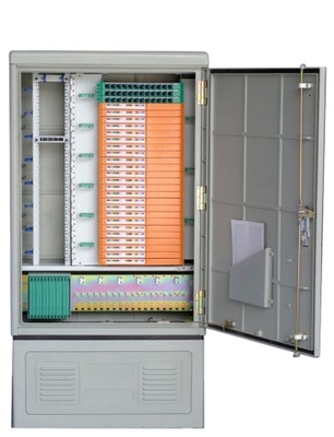 SMC Material 288fo Outdoor Fiber Optical Cross Connection Cabinet Rack Mount Distribution Box con 3 tempi