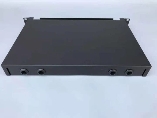 Piastra laminata a freddo 1U 24 Port SC SX FTTH Fiber Optic Patch Panel per 19 pollici Rock Mount