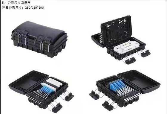 6 Port Horizontal Fiber Optic Enclosure per sistema di montaggio aereo/interramento diretto/duct