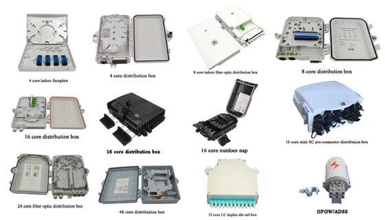 Due porte 3 in 8 core 16 core box odp punto di distribuzione in fibra ottica solida per la rete
