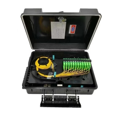 Mini PLC Splitter Fiber Distribution Box 32/48 Core ABS NAP IP68 2PCS 1X16 o 48 adattatore