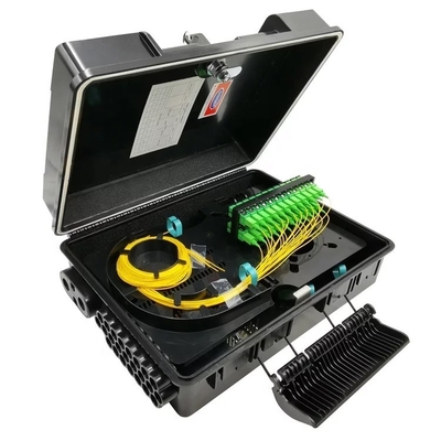 Mini PLC Splitter Fiber Distribution Box 32/48 Core ABS NAP IP68 2PCS 1X16 o 48 adattatore