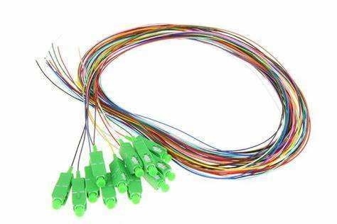 Sfoglio 0,9 mm LSZH Fibra ottica Pigtails 12Cords 1,5 2,0 3,0 Perdita di inserimento ≤ 0,3dB 3