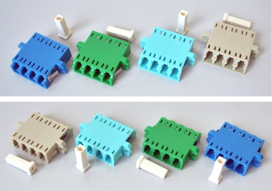 FTTH Fiber Optic Adapter LC Quad Flange Coupler 4 LC per 40 a 85 Temp Compatibilità