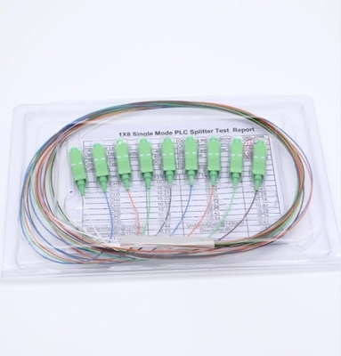 1260-1650nm lunghezza d'onda operativa Fibra ottica PLC Splitter 1x9 per rete squilibrata