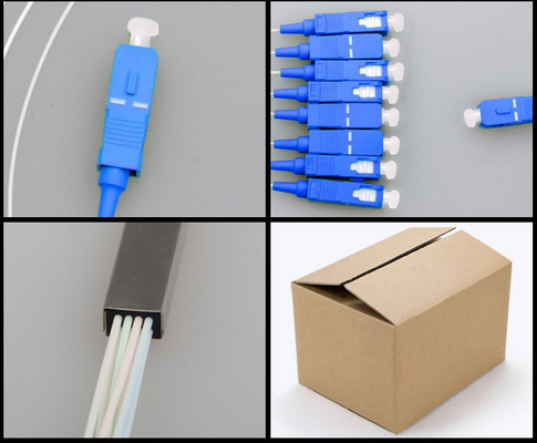 1260-1650nm lunghezza d'onda operativa Fibra ottica PLC Splitter 1x9 per rete squilibrata
