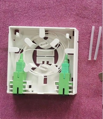 2 Port Splitter Fiber Optic Terminal Box per ingressi normali di cavi