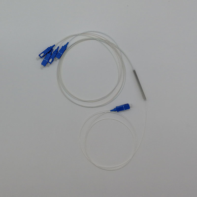 LC Connector Mini Module Steel Tube Type 1*4 PLC Splitter per la trasmissione del segnale in fibra
