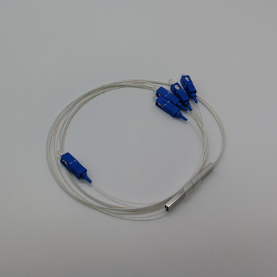 LC Connector Mini Module Steel Tube Type 1*4 PLC Splitter per la trasmissione del segnale in fibra