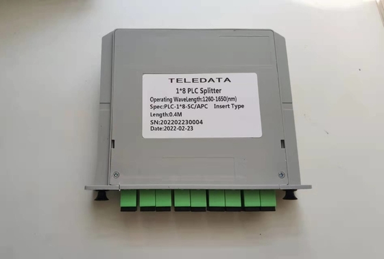 Tipo di fibra G657A 1x8 SC APC PLC Cassetta Splitter in fibra ottica per trasmissione del segnale