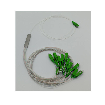 1x8 Splitter in fibra ottica in chiusura del tubo inossidabile per lunghezza d'onda operativa 1260-1650 nm