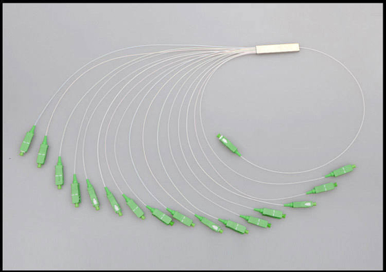 1x8 Splitter in fibra ottica in chiusura del tubo inossidabile per lunghezza d'onda operativa 1260-1650 nm