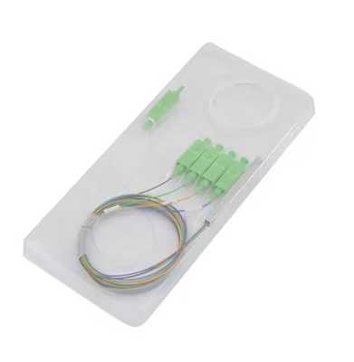 SC/APC Connector 1x4 Fiber Optic Steel Tube PLC Splitter per lunghezza d'onda 1260-1650nm