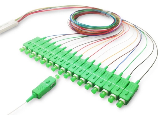 FTTH Micro Steel Tube Type 1x16 SC APC Fiber Optic Plc Splitter per FAT e FTD