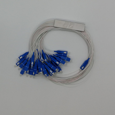 Telecomunicazioni G657A Fibra PLC Splitter con connettori SC 1*2 1*4 1*8 1*16 1*32 1*64
