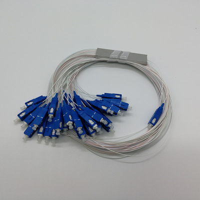 Telecomunicazioni G657A Fibra PLC Splitter con connettori SC 1*2 1*4 1*8 1*16 1*32 1*64
