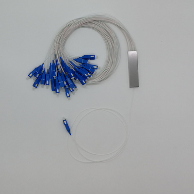 Telecomunicazioni G657A Fibra PLC Splitter con connettori SC 1*2 1*4 1*8 1*16 1*32 1*64