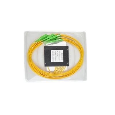 Fibra ottica 1x8 PLC Splitter con tipo di fibra G657A e stabilità a temperatura di 0,5 dB